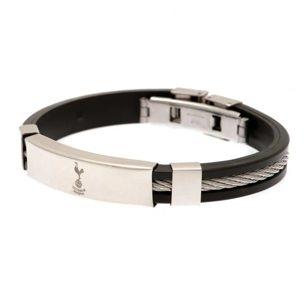 Tottenham Hotspur Silver Inlay Silicone Bracelet Football Gifts Online