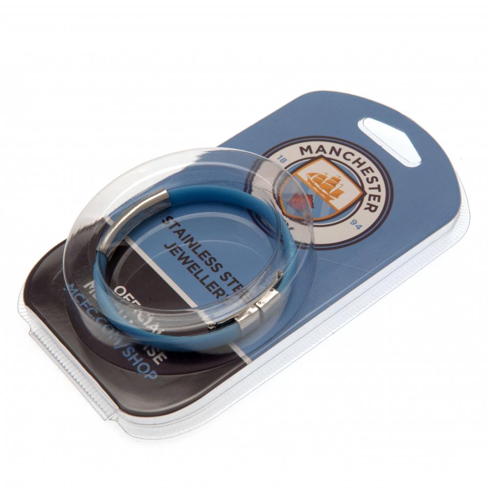 Manchester City Colour Silicone Bracelet Packaged