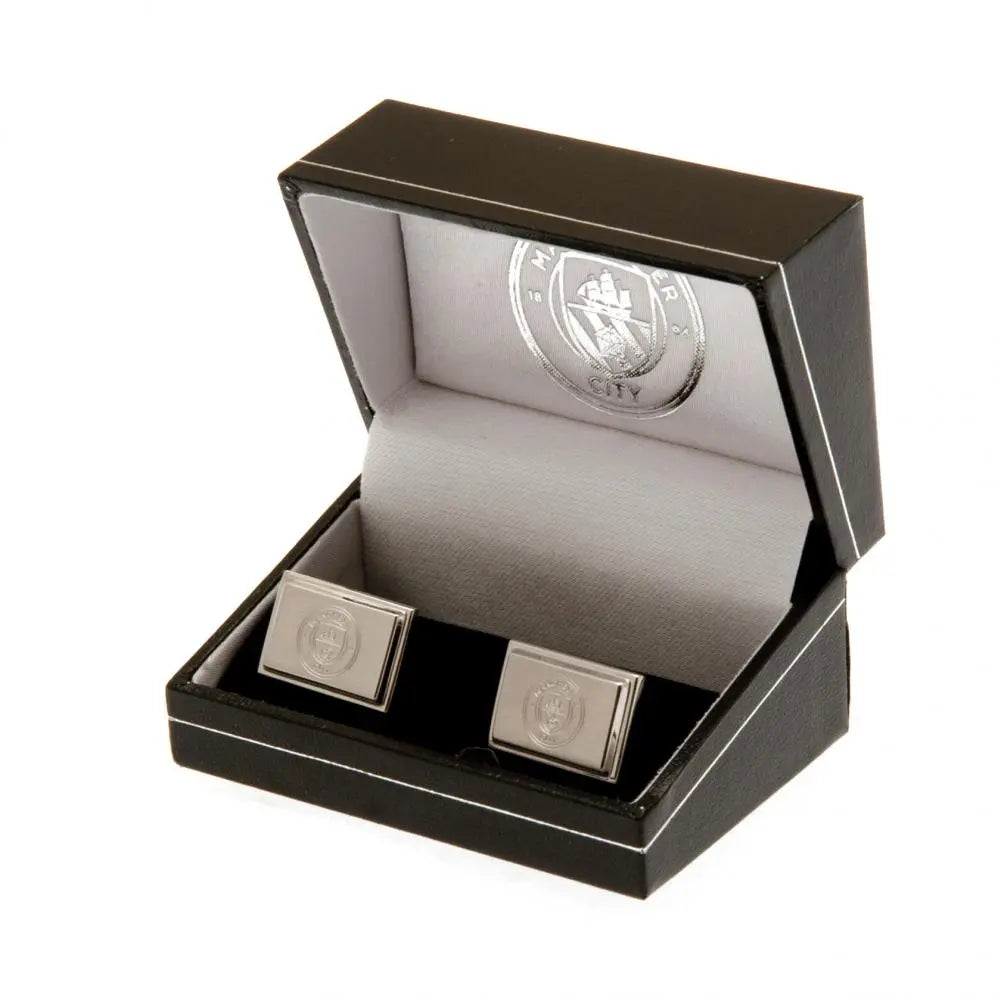 Manchester City Stainless Steel Cufflinks Boxed