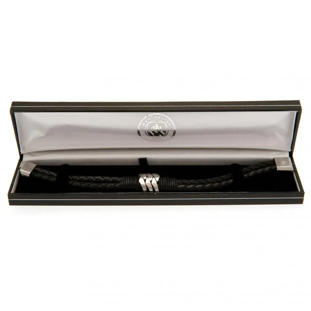 Manchester City Leather Bracelet Boxed