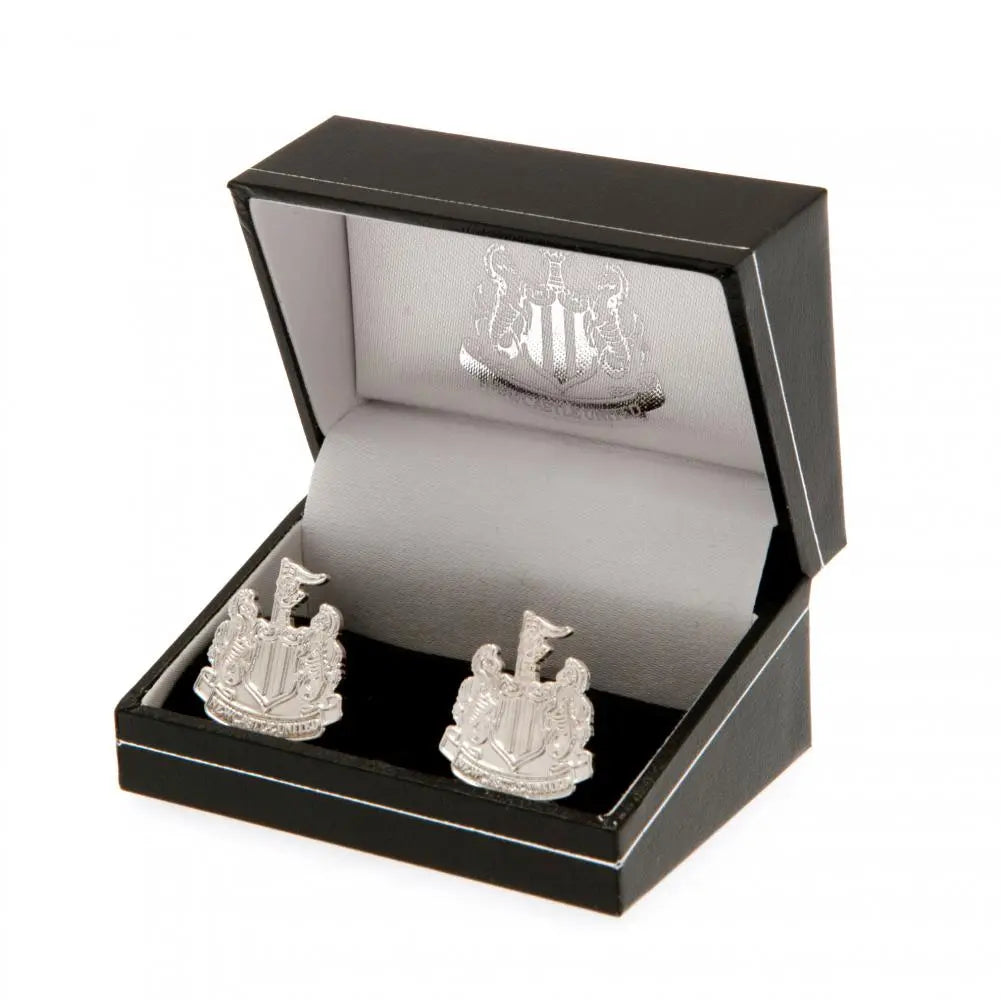Newcastle United Silver Plated Formed Cufflinks Boxed