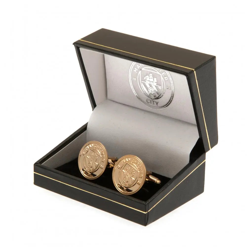 Manchester City Gold Plated Cufflinks in Box