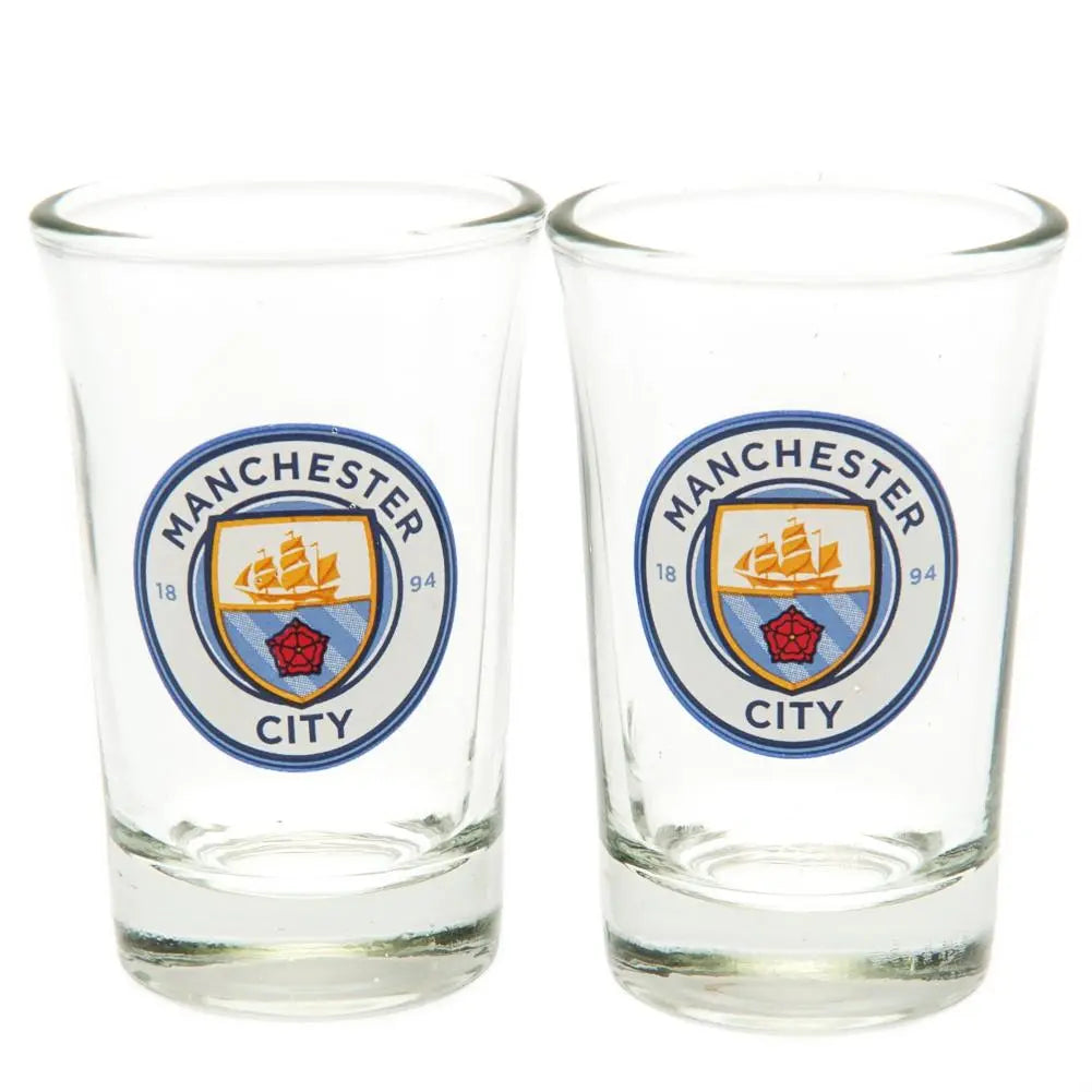Manchester City 2 Pack Shot Glass Set