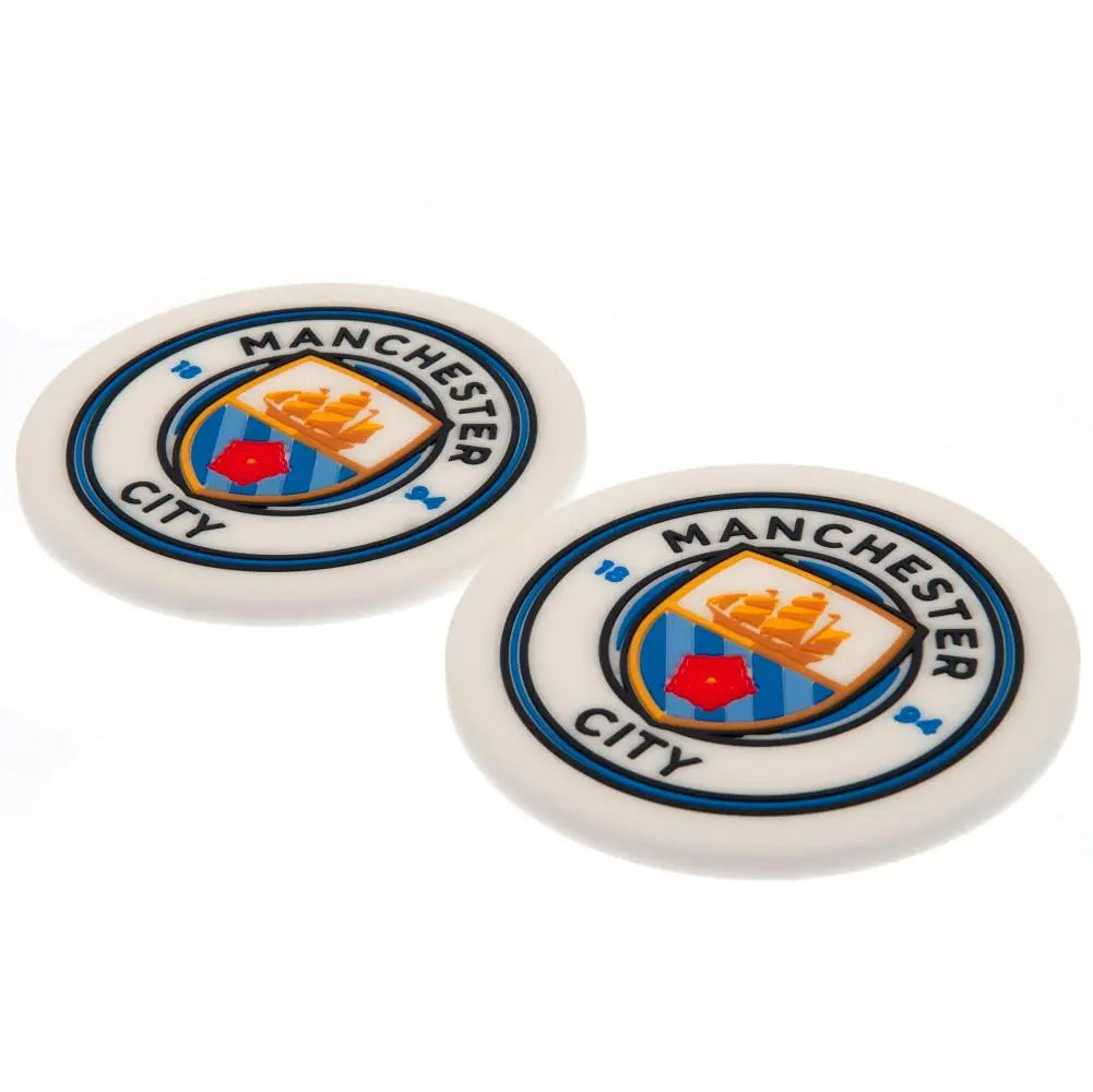 Manchester City 2 Pack Coasters Top View
