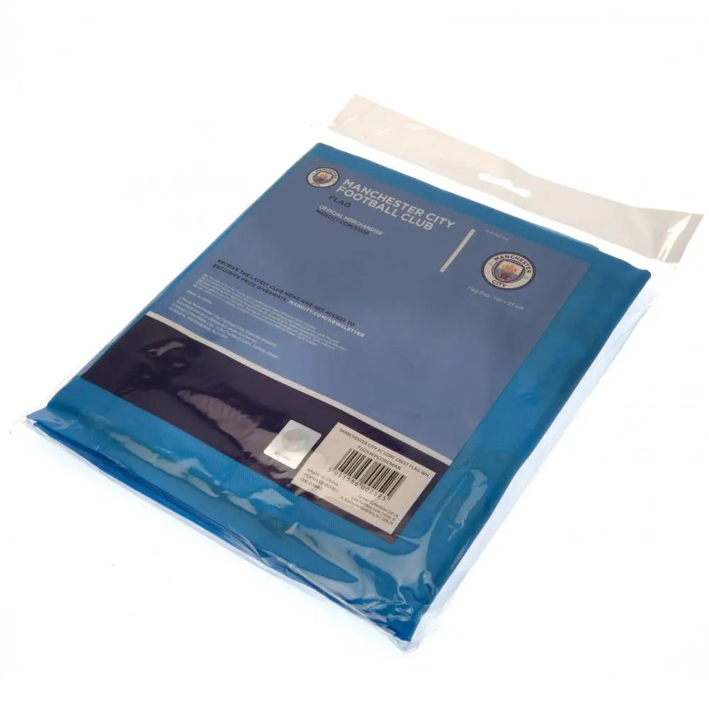 Manchester City Core Crest Flag Packaged