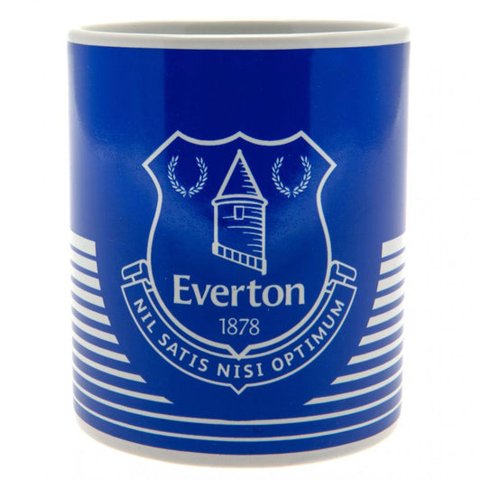 Blue mug with Everton logo on a white background