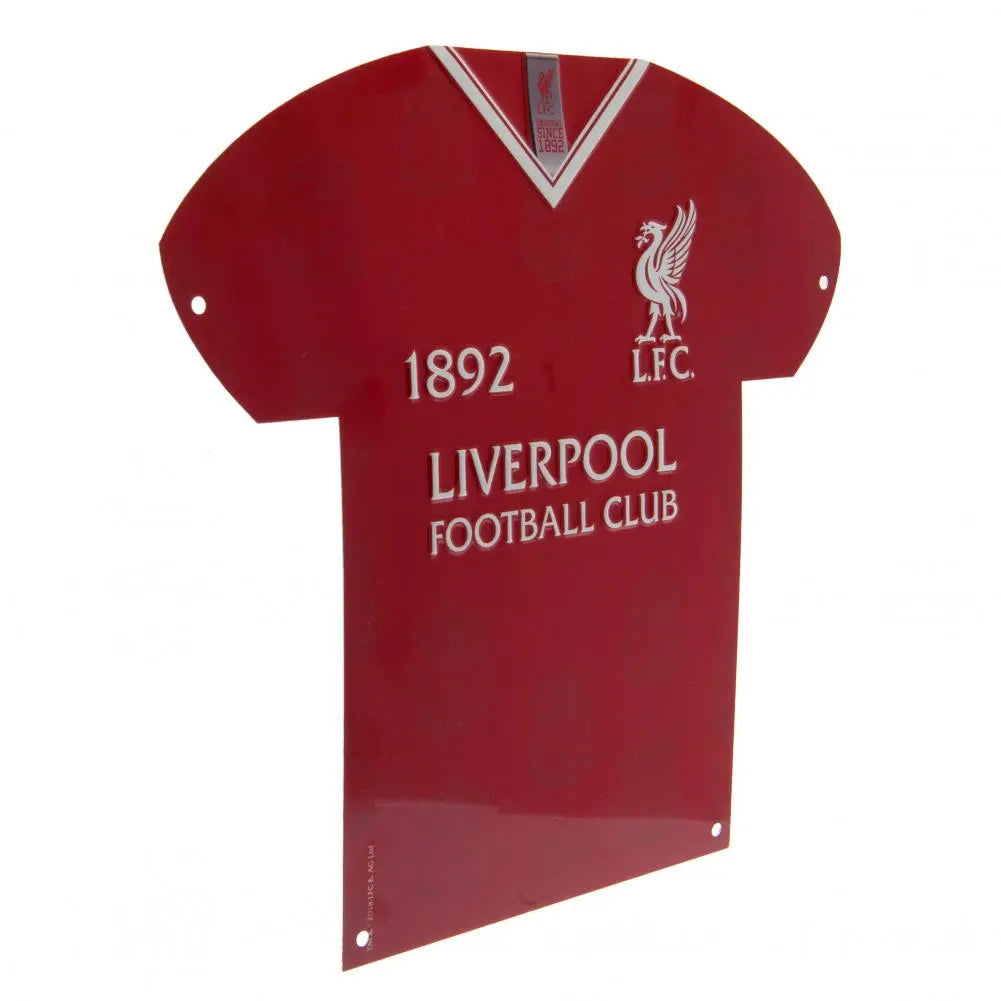 Liverpool FC Metal Shirt Sign LB Side View