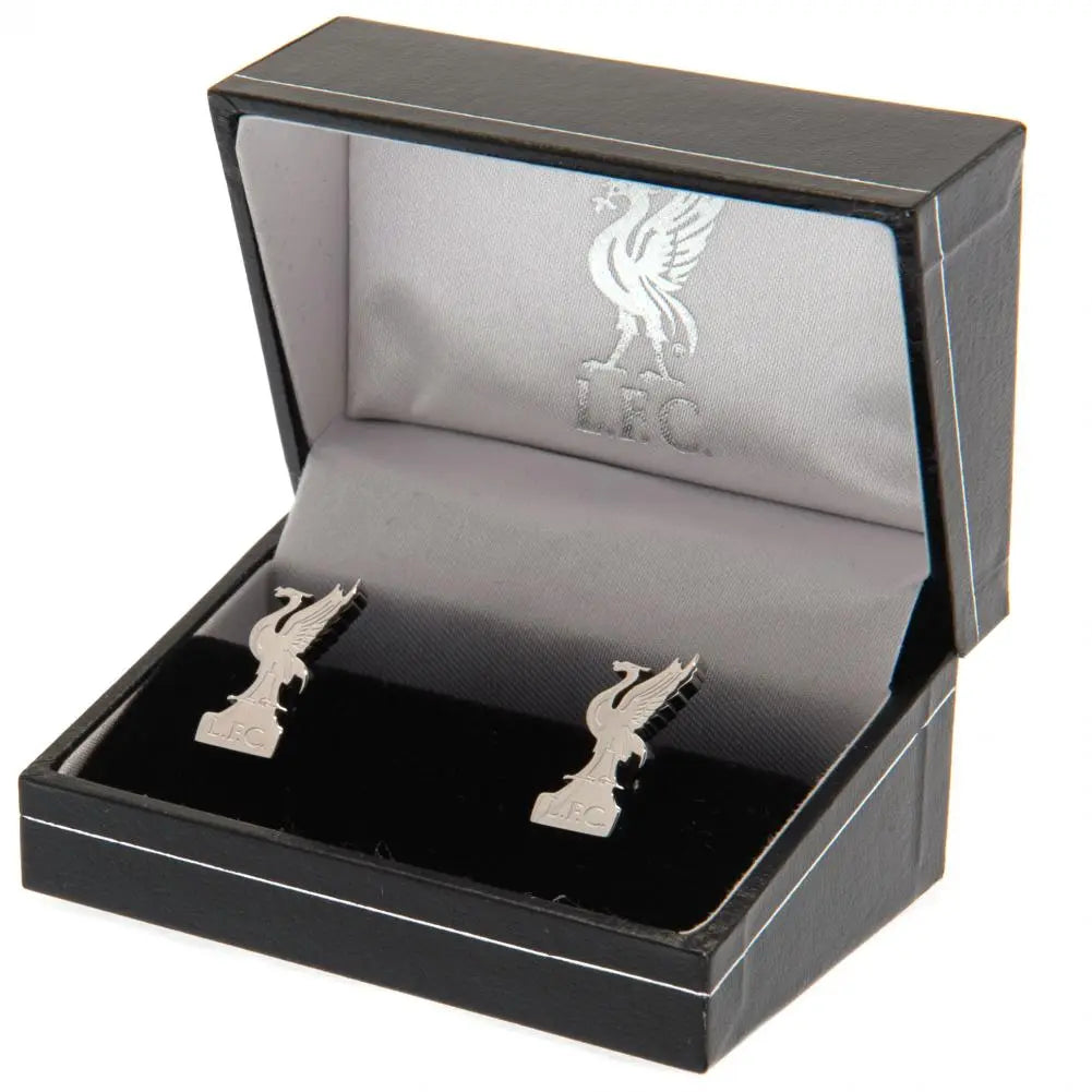 Liverpool FC Stainless Steel Former Liverbird Cufflinks Boxed