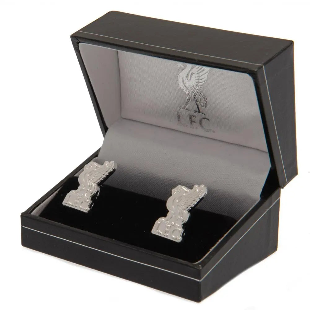 Liverpool FC Silver Plated Formed Liverbird Cufflinks Boxed