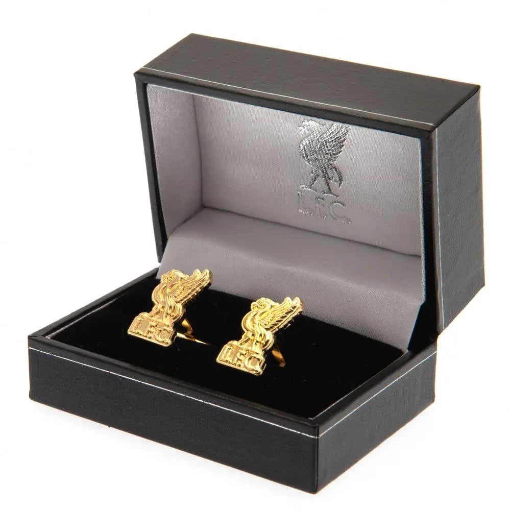 Liverpool Gold Plated Liverbird Cufflinks Boxed
