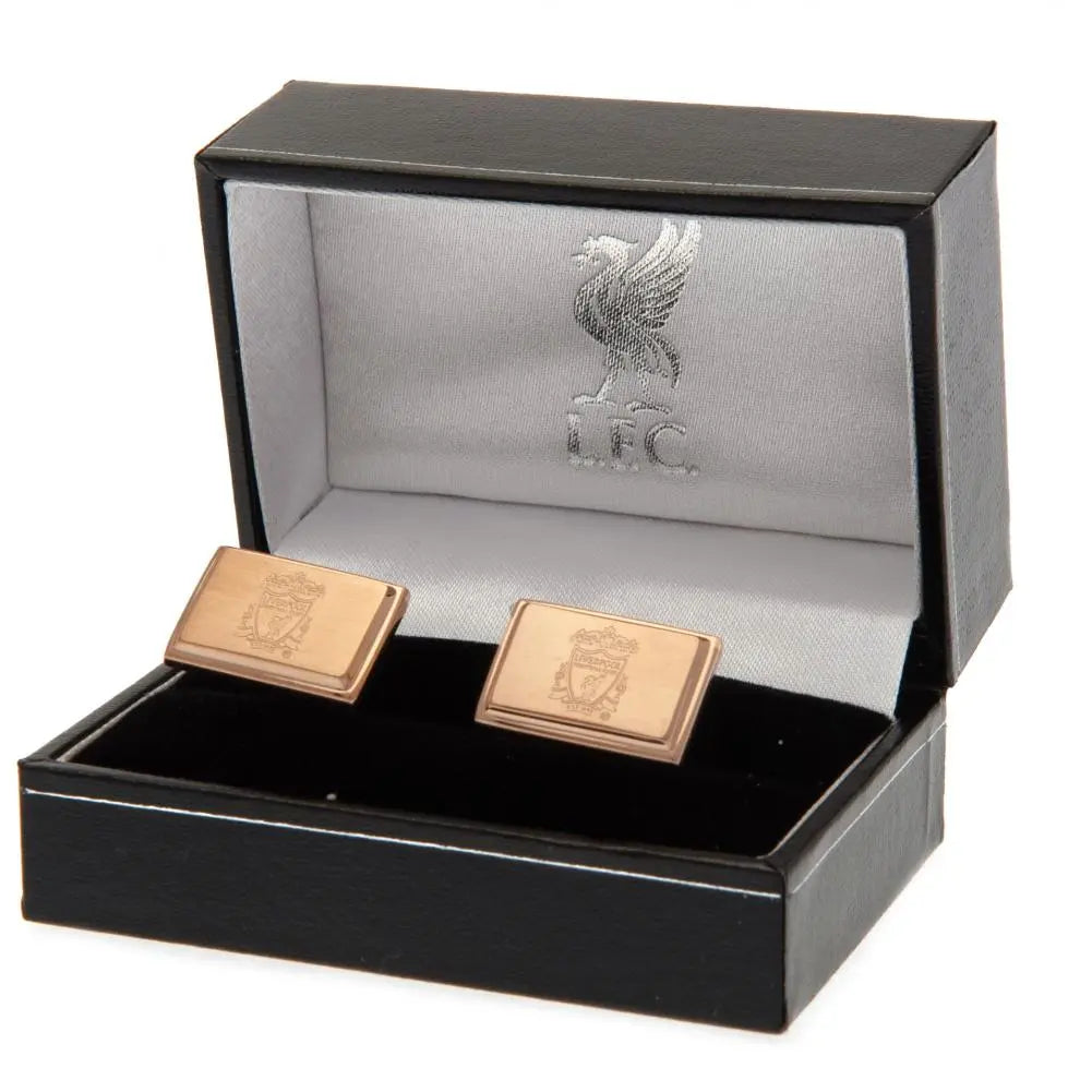 Liverpool FC Rose Gold Plated Cufflinks Boxed