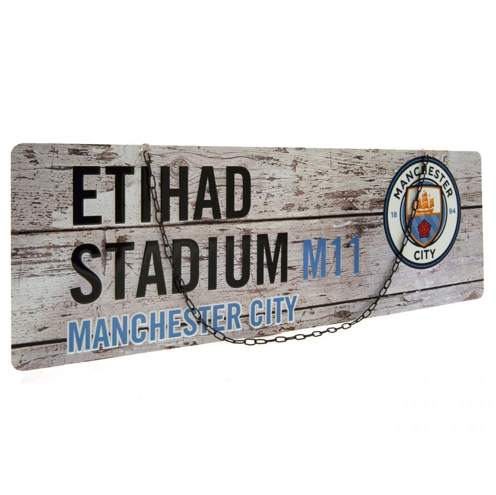 Manchester City Rustic Garden Sign
