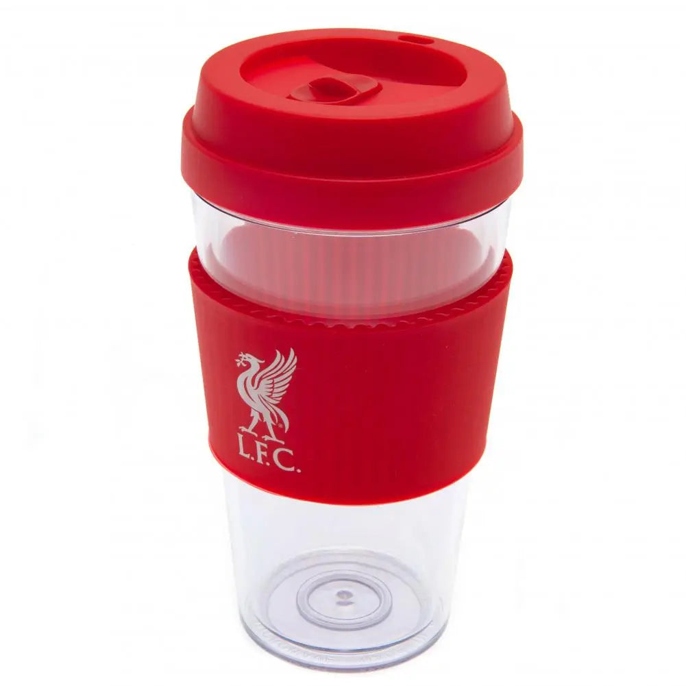 Liverpool FC Clear Grip Liverbird Travel Mug Side