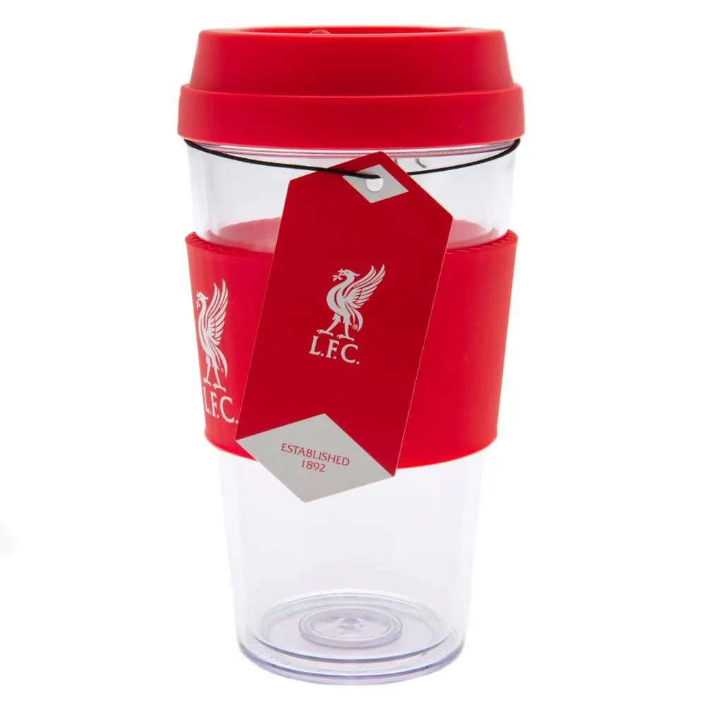 Liverpool FC Clear Grip Liverbird Travel Mug with Tag