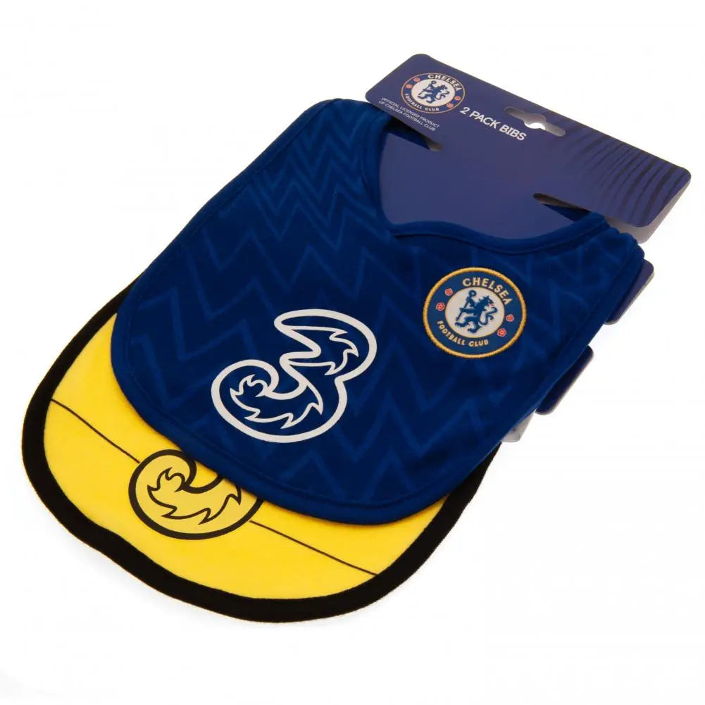 Chelsea FC Baby Bibs (Pack of 2) Football Gifts Online