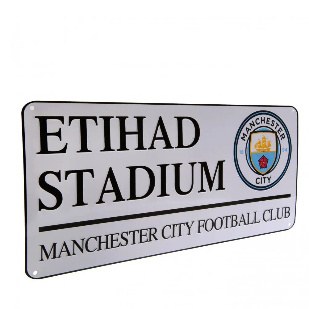 Manchester City White Street Sign Football Gifts Online