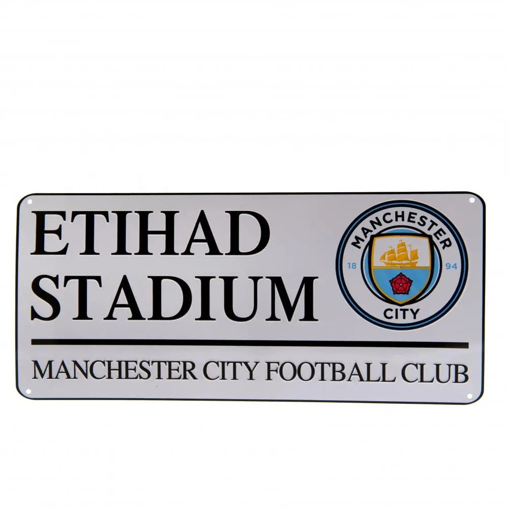 Manchester City White Street Sign Football Gifts Online