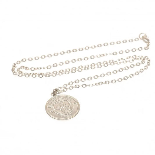 Manchester City Silver Plated Pendant & Chain