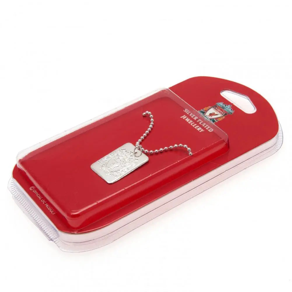 Liverpool FC Silver Plated Dog Tag & Chain Packaged