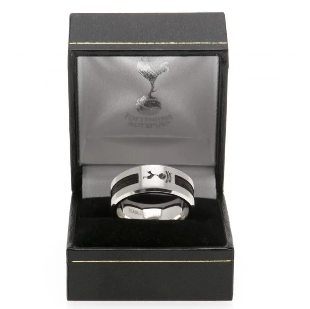 Tottenham Hotspur Medium Ring with Black Inlay Football Gifts Online