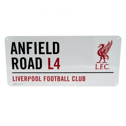 Liverpool FC White Anfield Road Street Sign Football Gifts Online