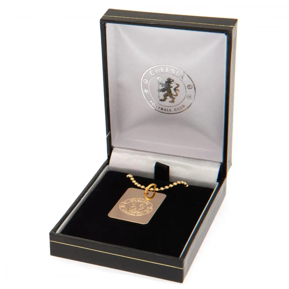 Chelsea FC Gold Plated Dog Tag & Chain in Box