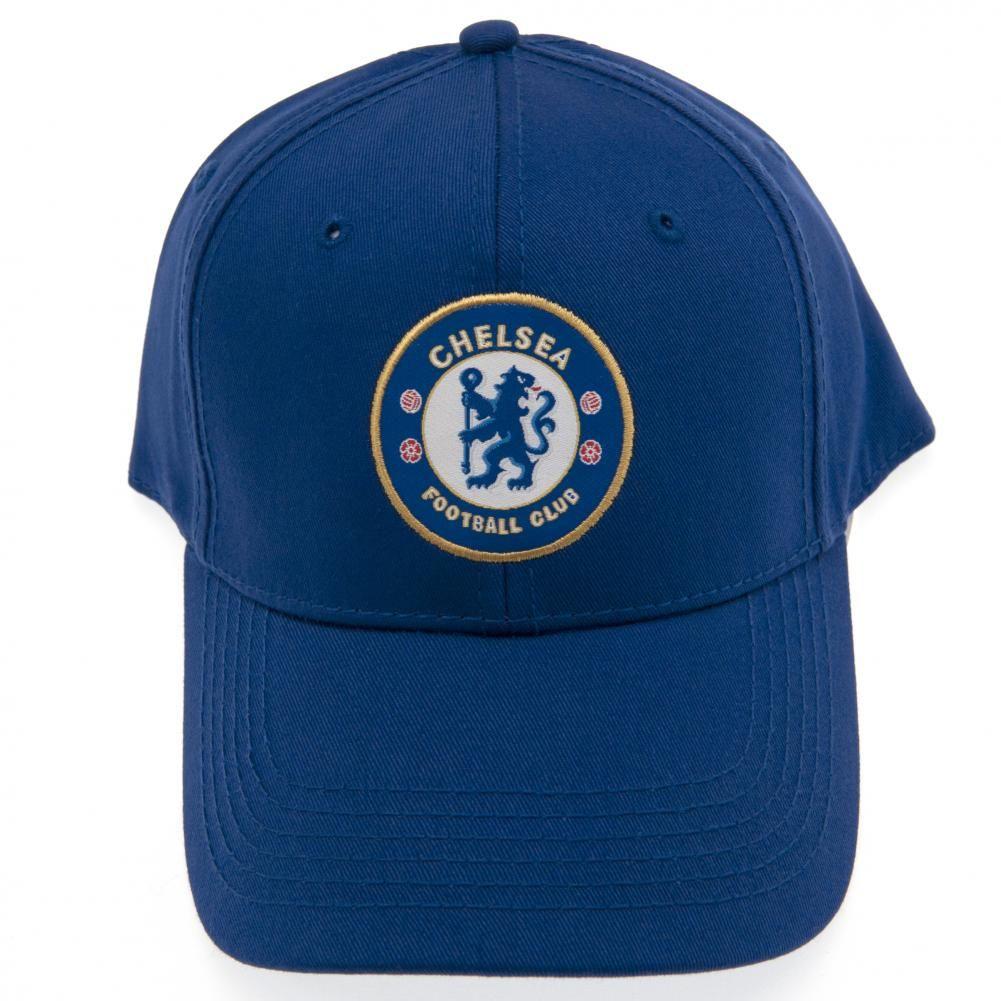 Blue cap with Chelsea Football Club logo on a white background