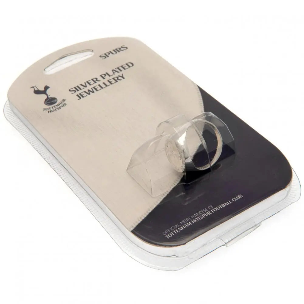 Tottenham Hotspur Silver Plated Crest Ring Packaged