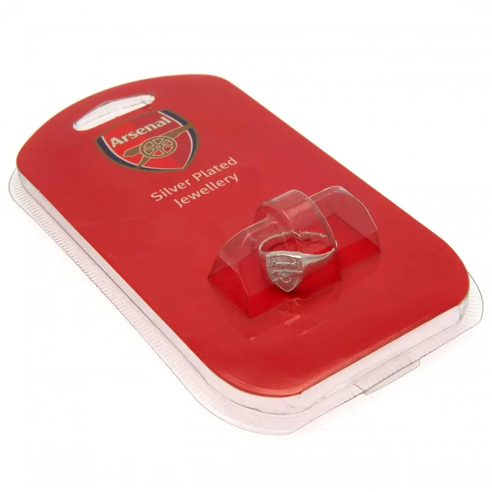 Arsenal FC Silver Plated Ring Boxed