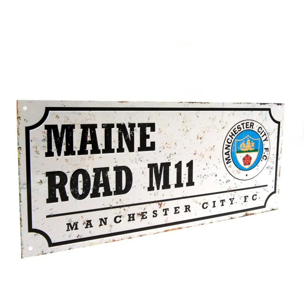 Manchester City Retro Street Sign Main View