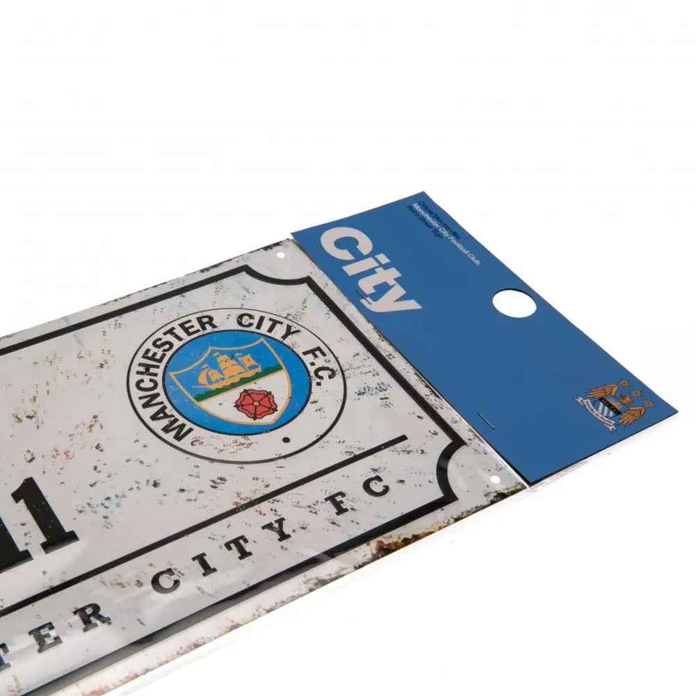 Manchester City Retro Street Sign Packaged