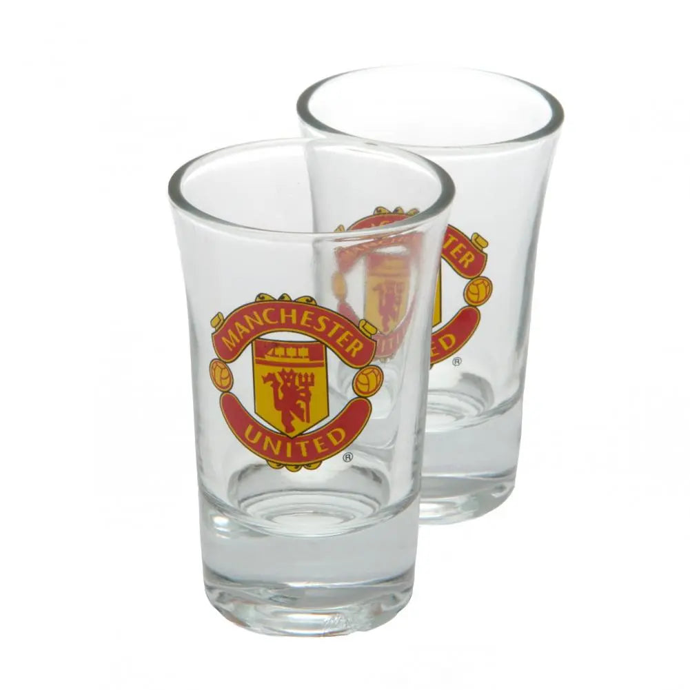 Manchester United 2 Pack Shot Glass Set Unpackaged