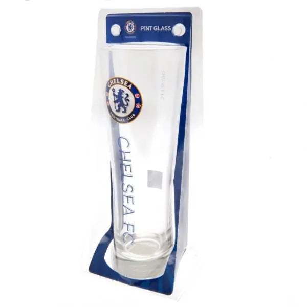 Chelsea FC Tall Beer Glass Packaged