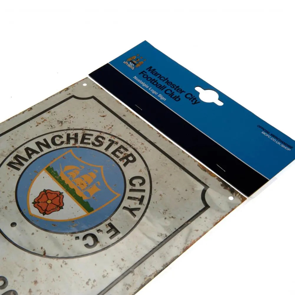 Manchester City Retro Logo Sign Football Gifts Online