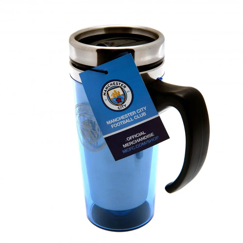 Manchester City Handled Travel Mug with Tag