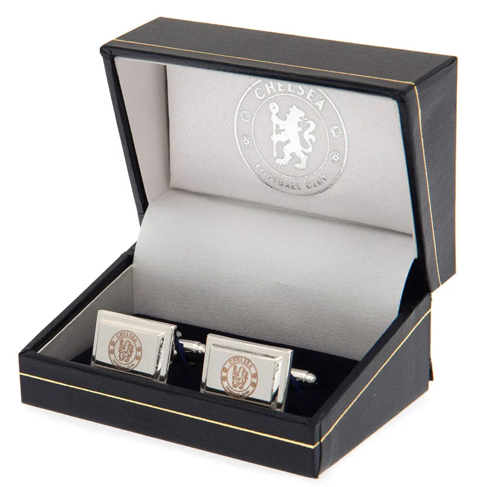 Chelsea FC Silver Plated Cufflinks in Box