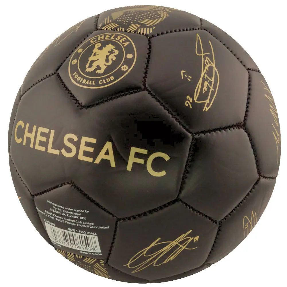 Chelsea FC Gold Phantom Football with Signatures Football Gifts Online
