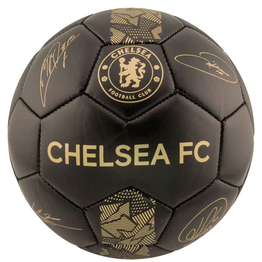 Chelsea FC Gold Phantom Football with Signatures Football Gifts Online