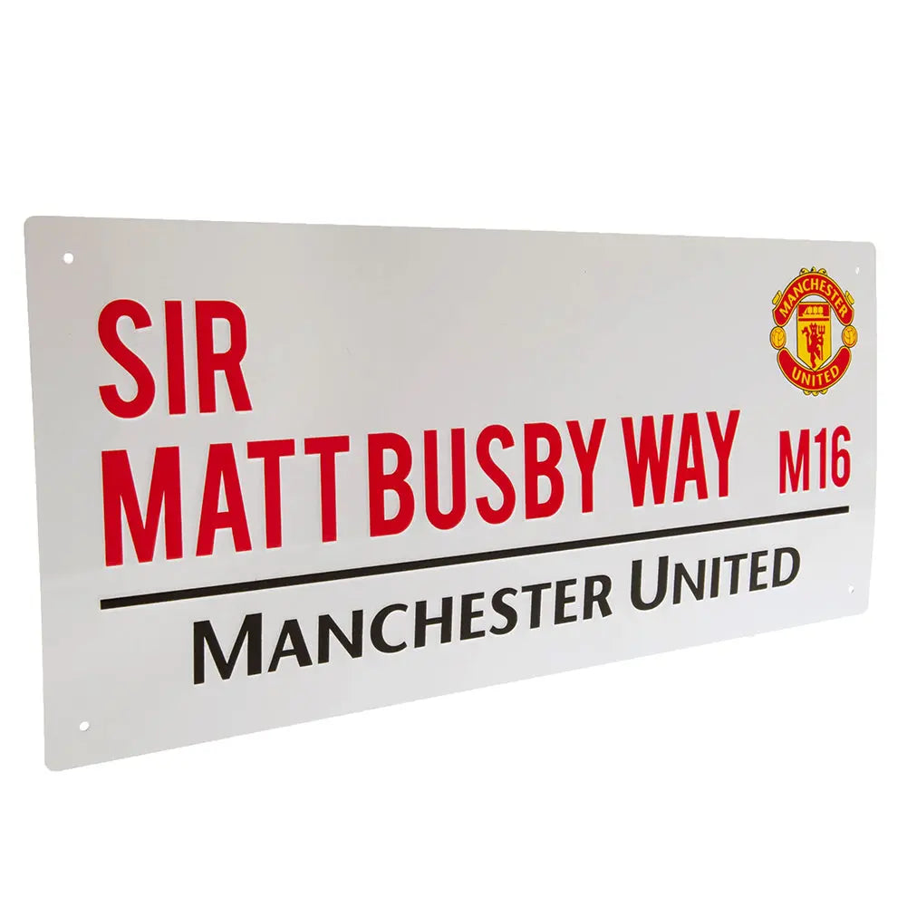 Manchester United Sir Matt Busby Way Street Sign Main View