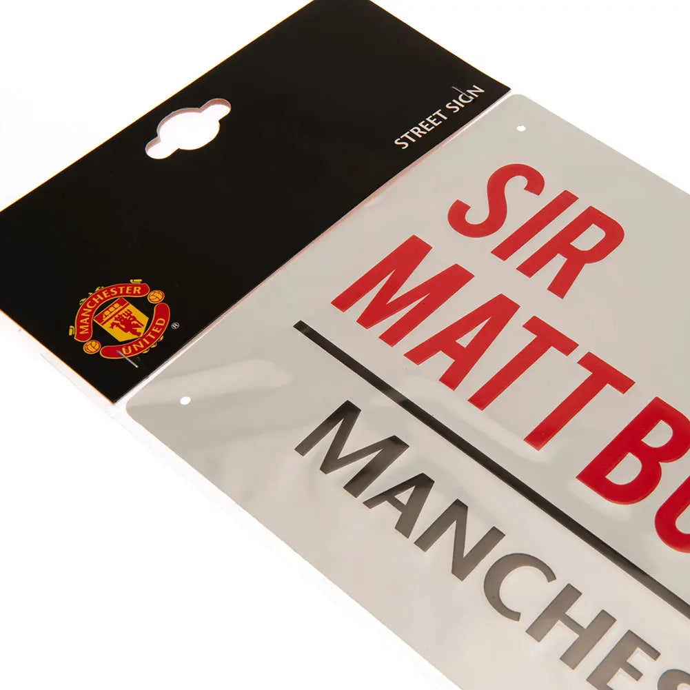 Manchester United Sir Matt Busby Way Street Sign Packaged