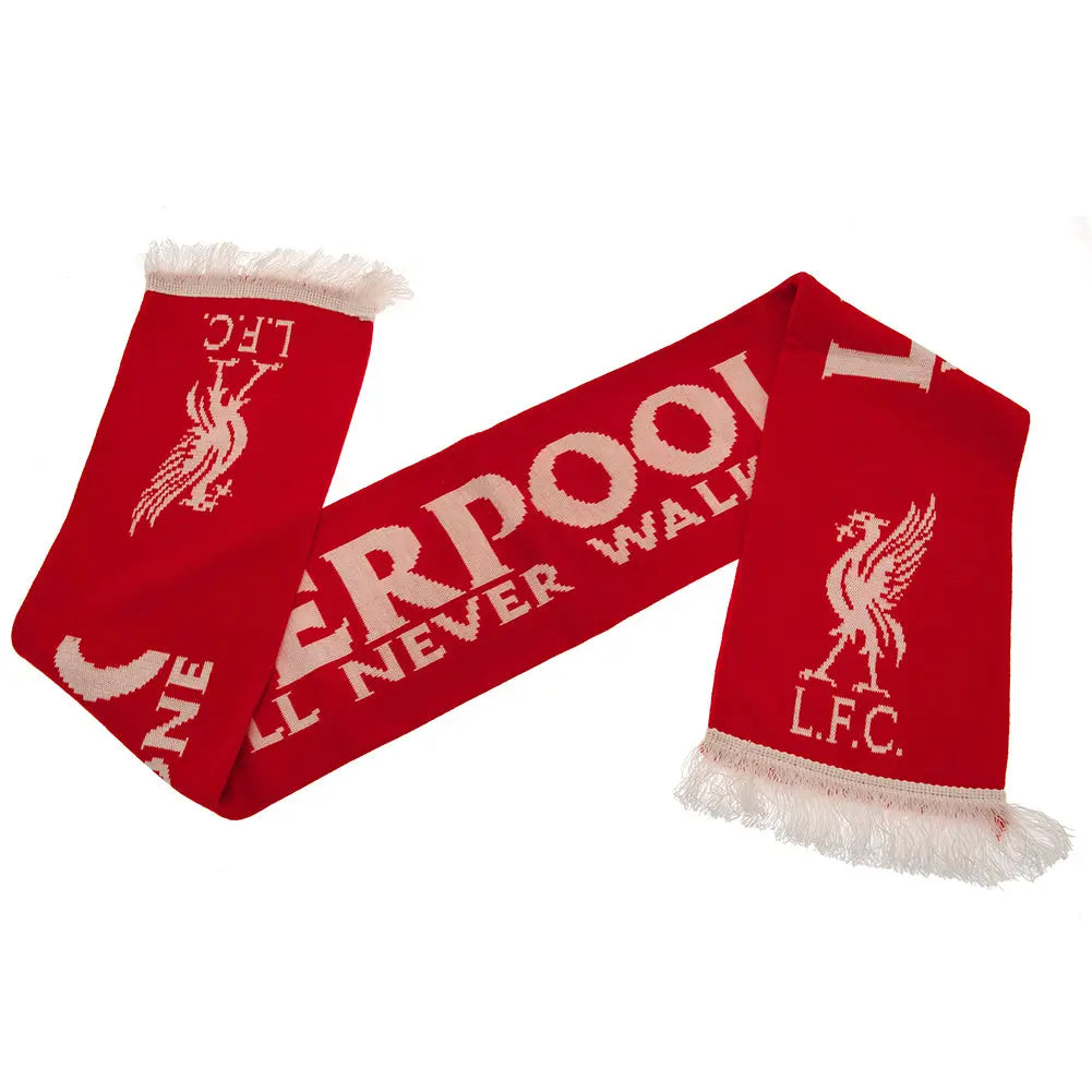 Liverpool FC White Liverbird Scarf Football Gifts Online