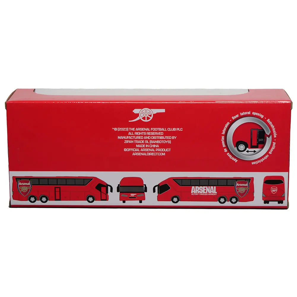 Arsenal FC Diecast Bus Back of Box