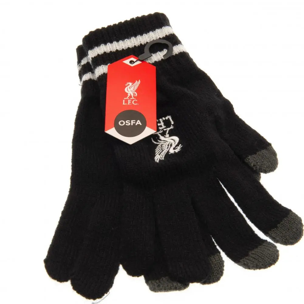 Liverpool FC Touchscreen Knitted Gloves Youths BK Football Gifts Online