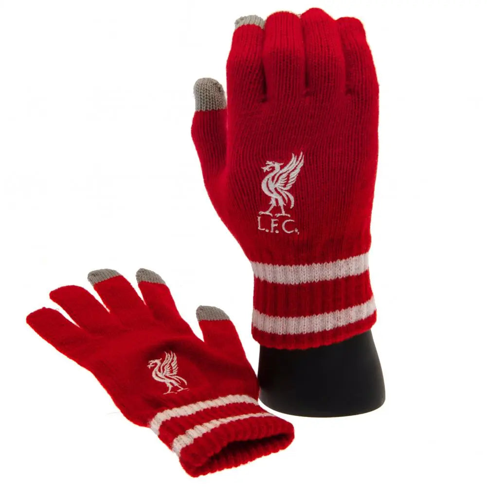 Liverpool FC Touchscreen Knitted Gloves Youths RD Football Gifts Online