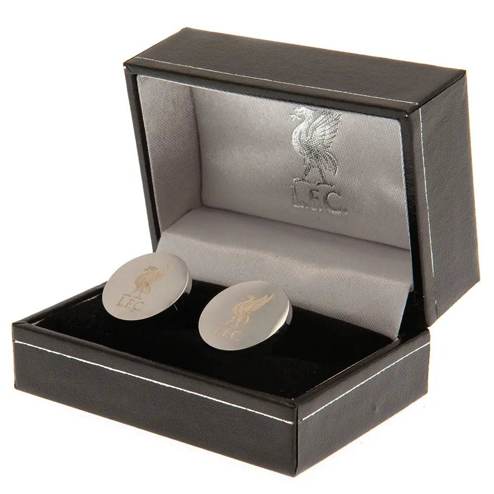 Liverpool FC Round Stainless Steel Cufflinks Boxed