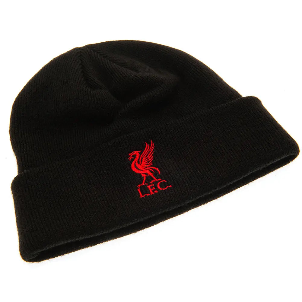 Liverpool FC Black Cuff Beanie Hat Football Gifts Online