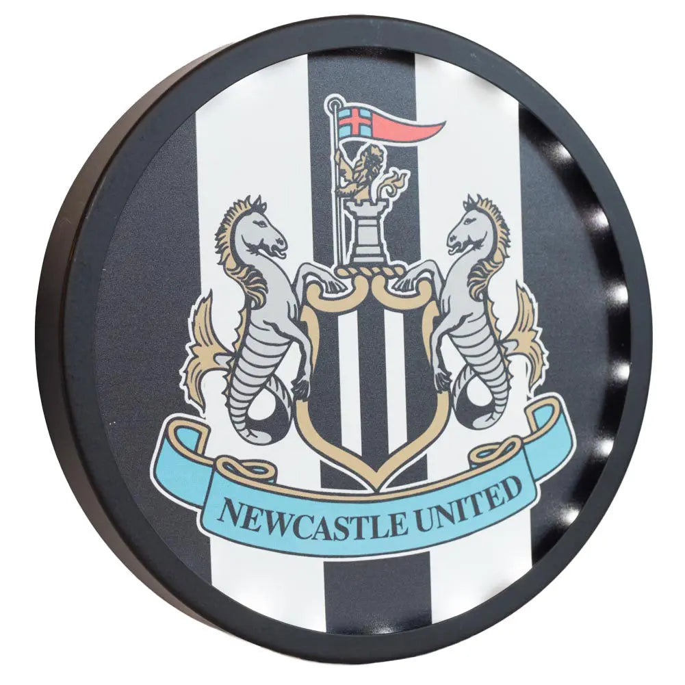 Newcastle United Metal LED Logo Sign Side