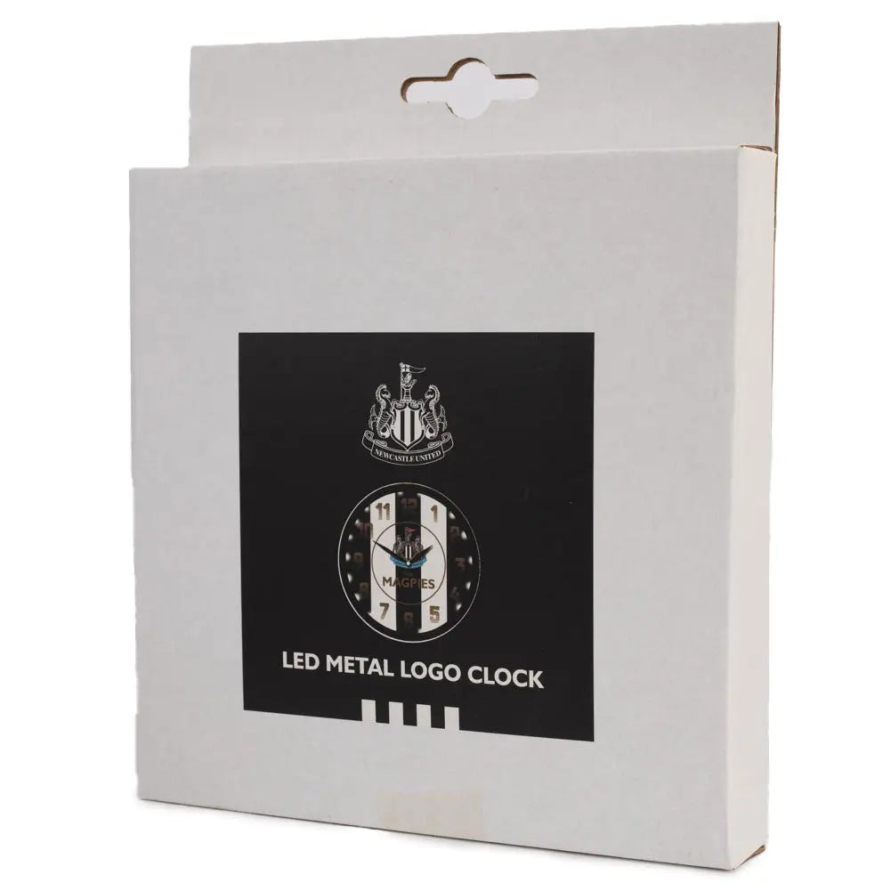 Newcastle United Metallic Wall Clock Boxed