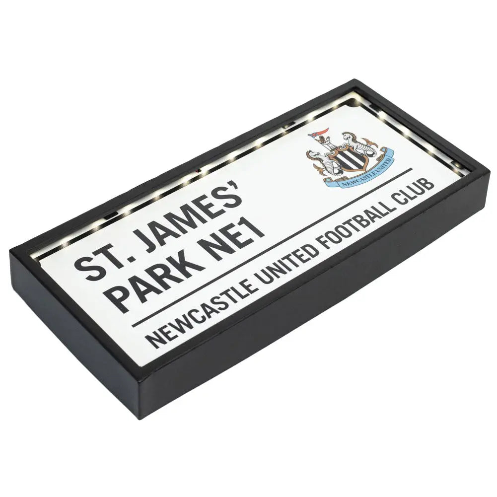 Newcastle United Metal LED Street Sign Top Shot
