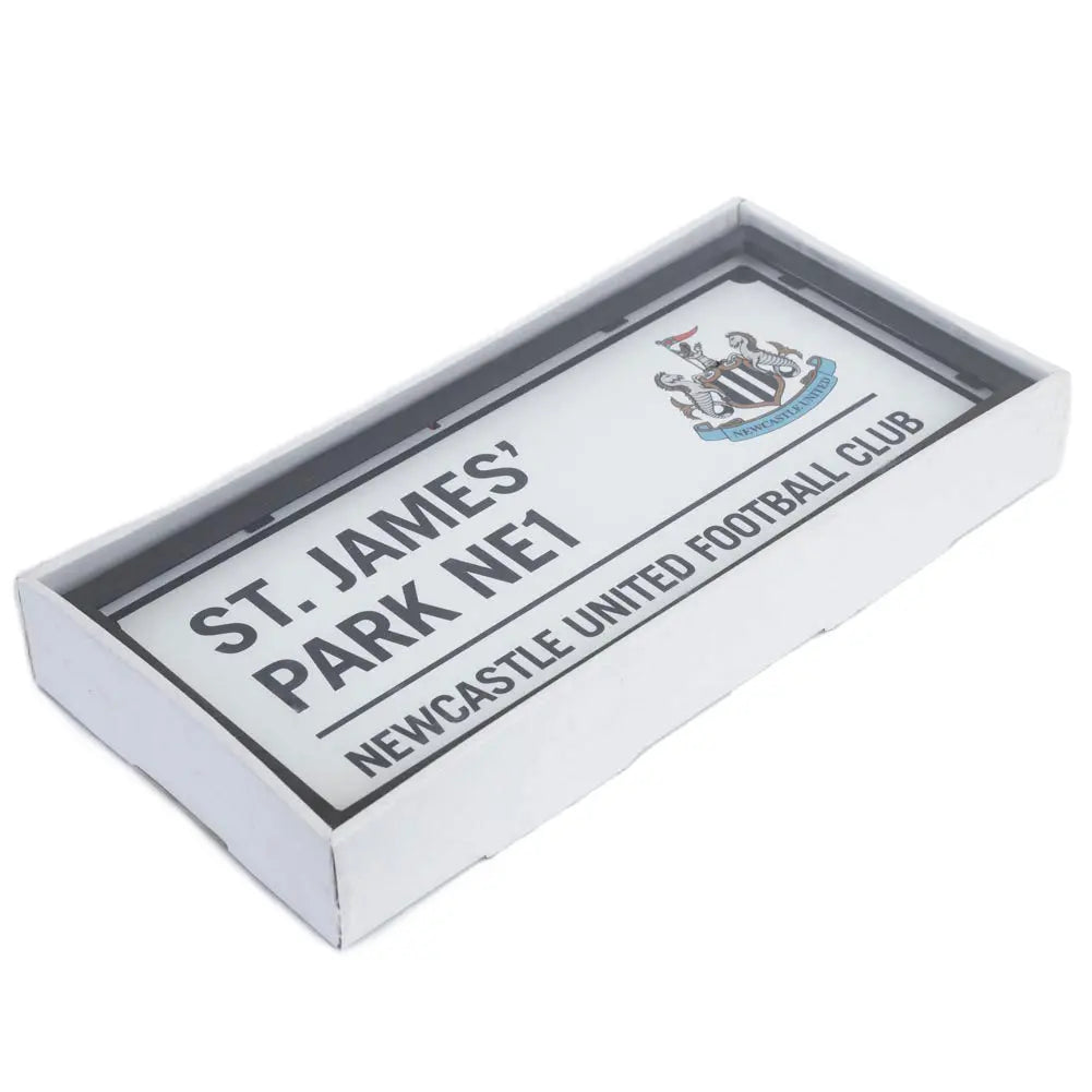 Newcastle United Metal LED Street Sign Packaged